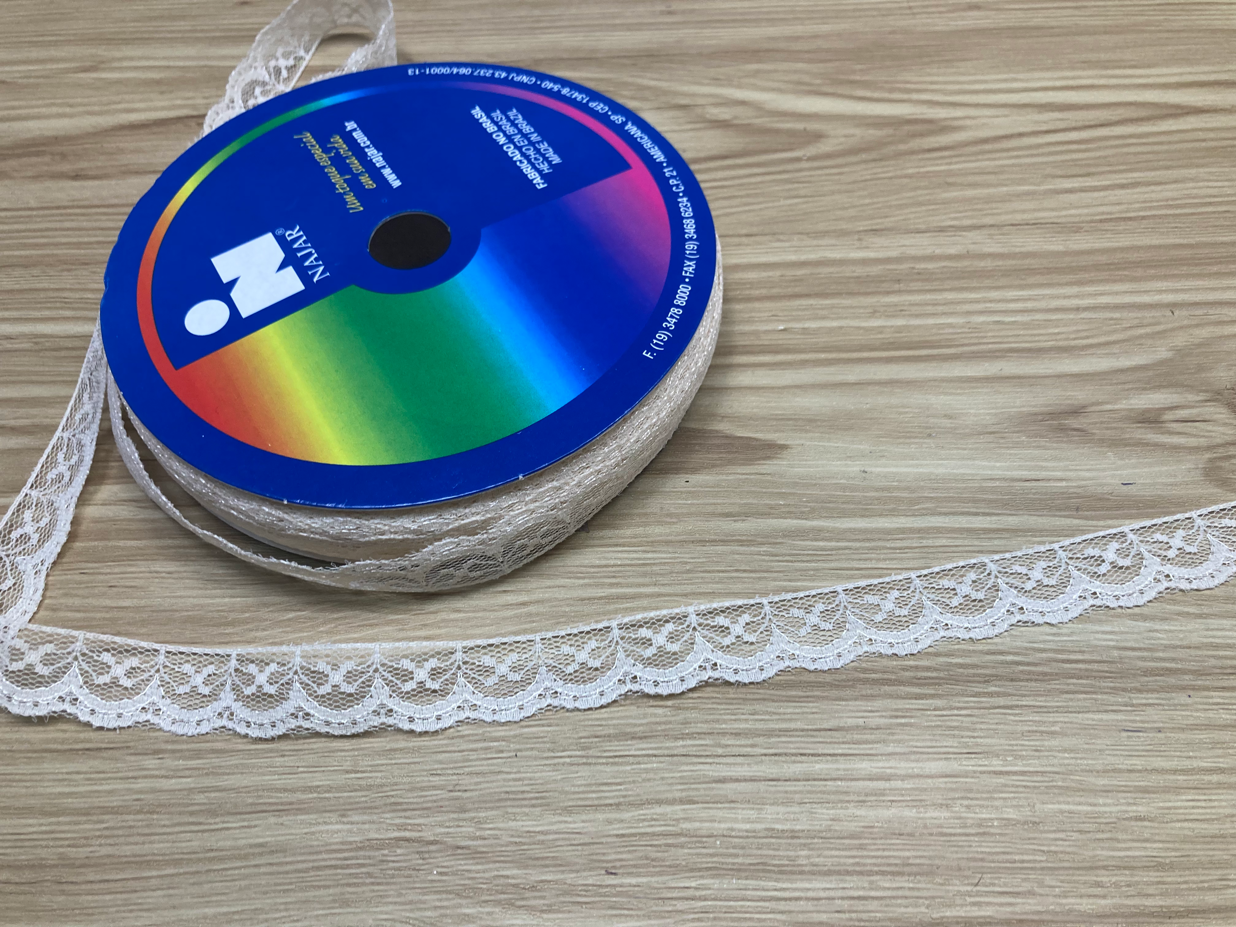 Renda bege 21 mm