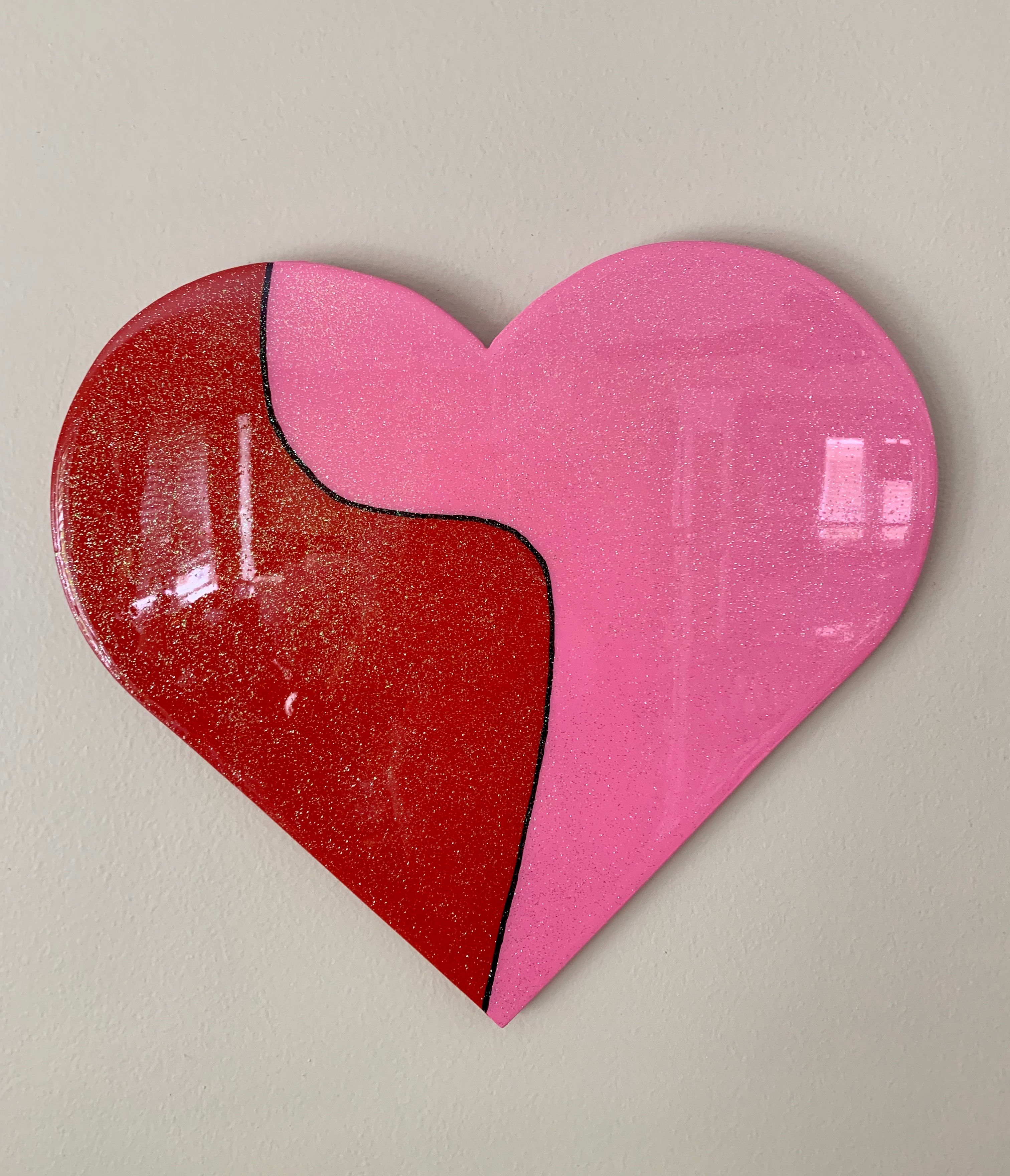 “Pink and Red” Heart Art