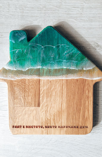 Ocean Sea 3 d effect home cutting board epoxy resin art