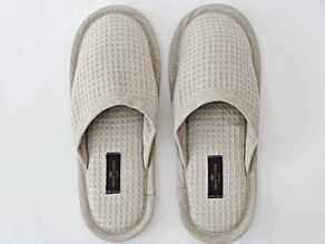 Linen Waffle Unisex Hotel/Spa Slippers