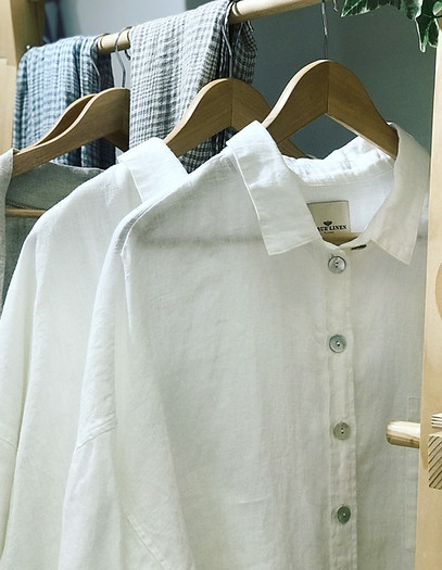 White Oversized Linen Shirt