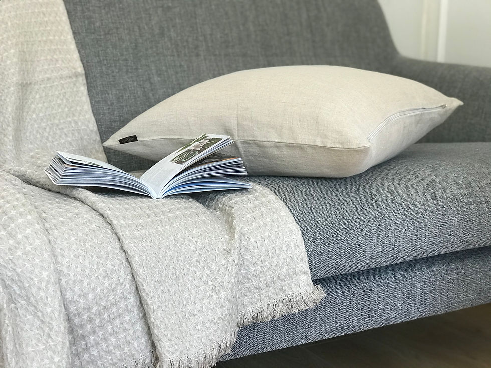 Thumbnail: Waffle Linen Throw