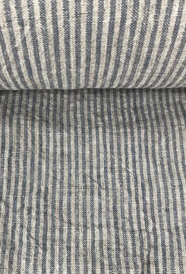 Thumbnail: Black Pin Stripe Linen Tablecloth