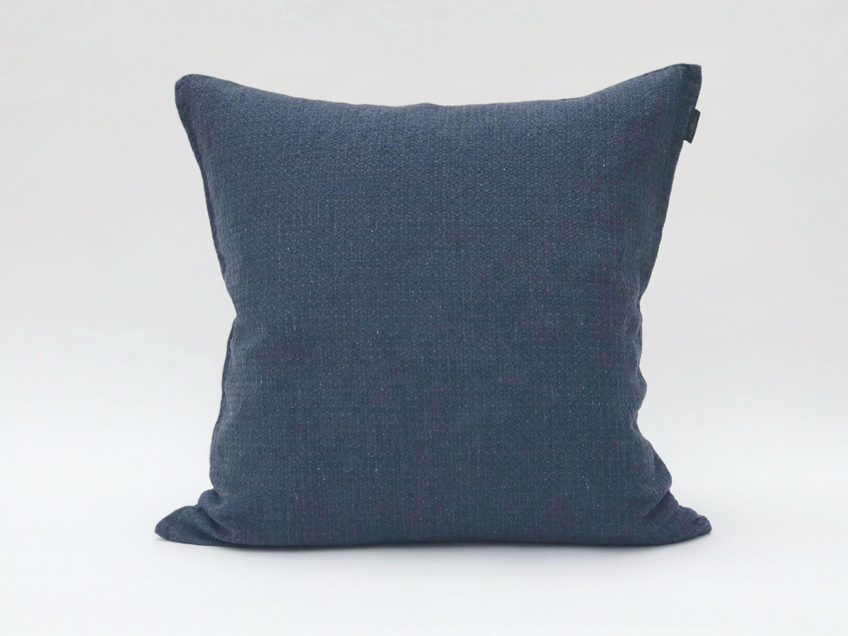 Blue Textured Linen Cushion