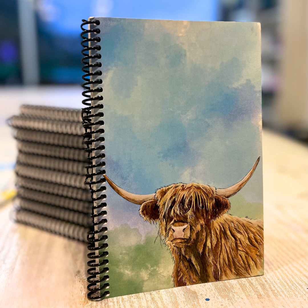 Highland Cow Coil Notebook
