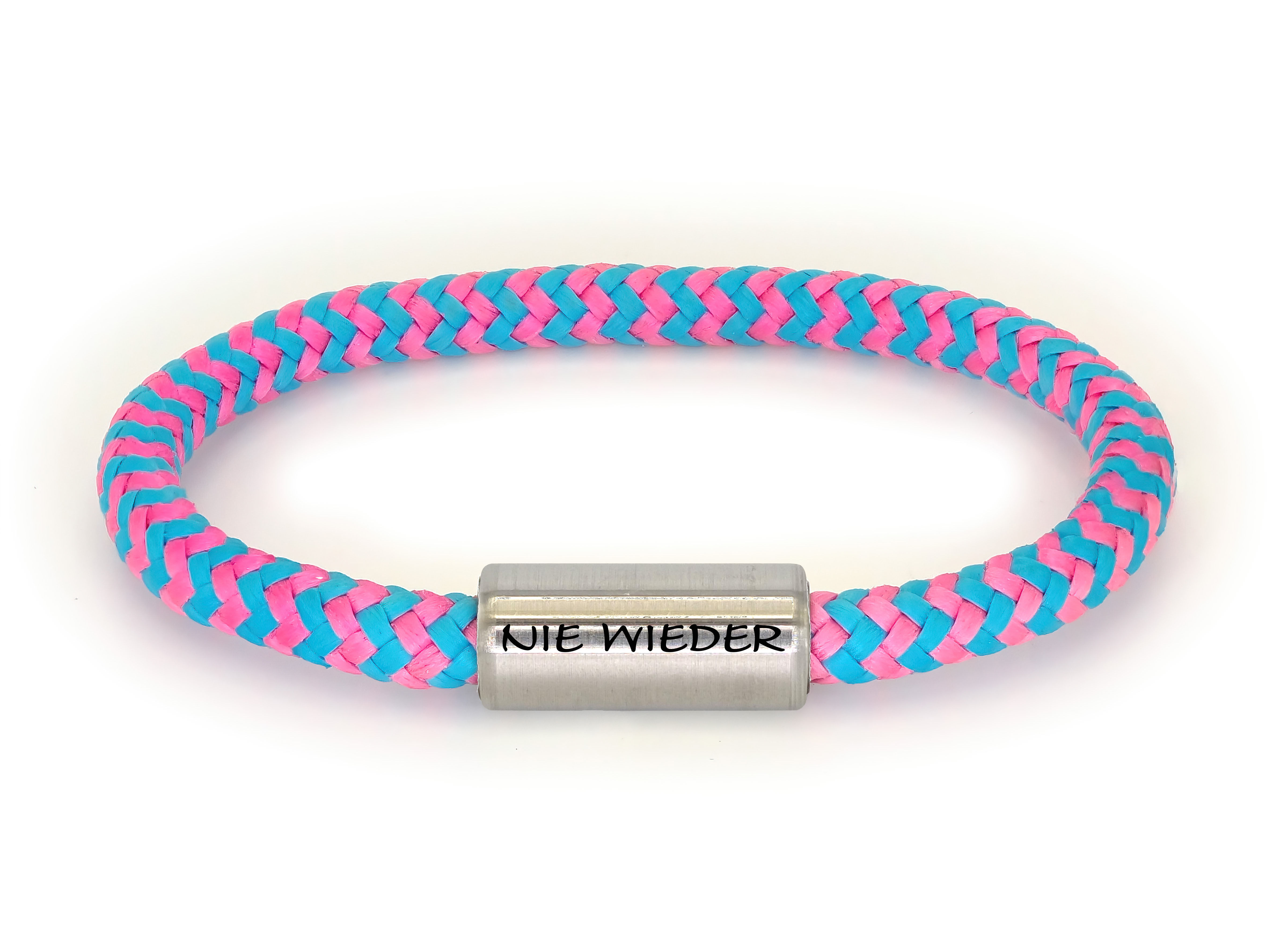 "Hay" rosa blau "Nie wieder"