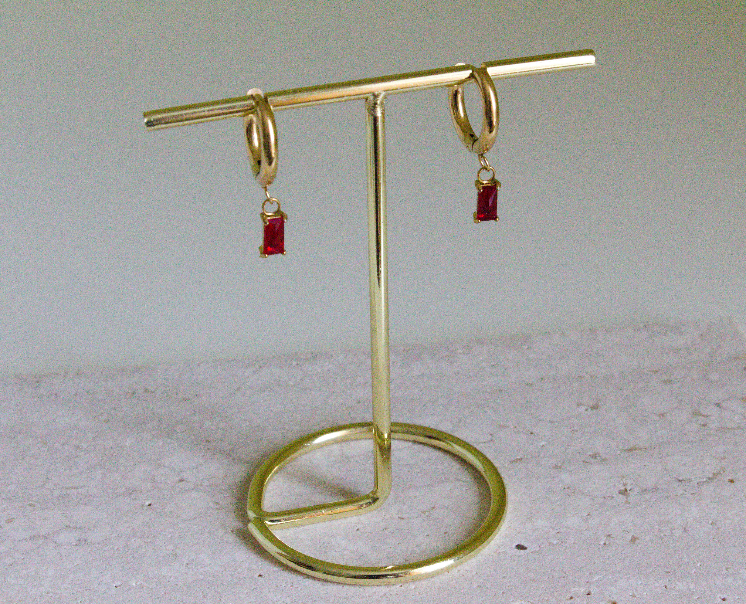 CRYSTAL HOOP EARRINGS