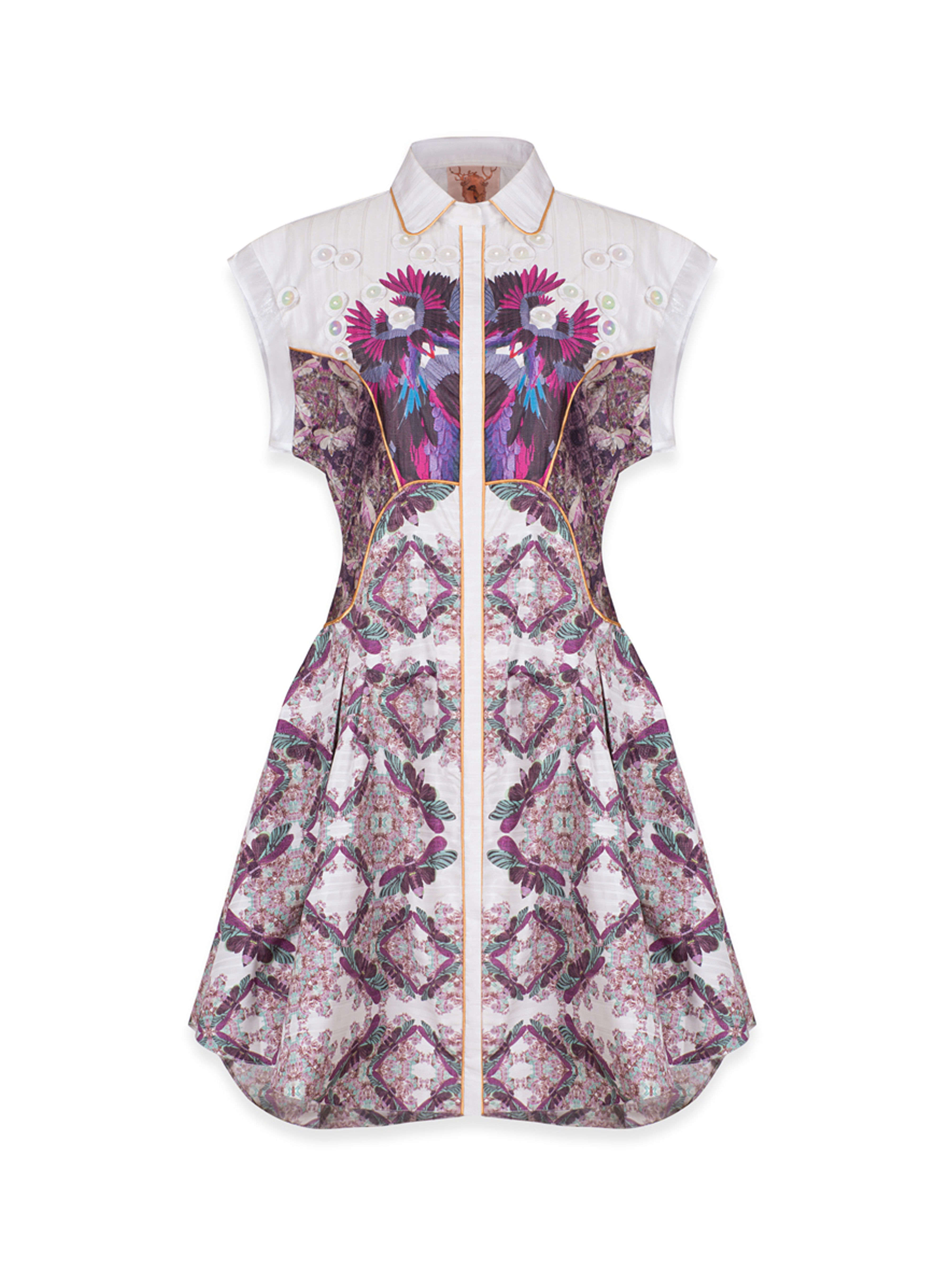 Pink Bees Navajo Shirt Dress