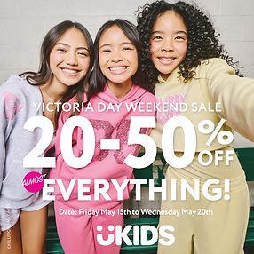 Urban Kids Victoria Day Weekend Sale!
