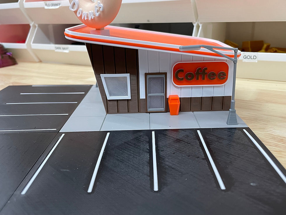 Thumbnail: Donut Shop Diorama for 1/64th scale Die Cast Car accessory