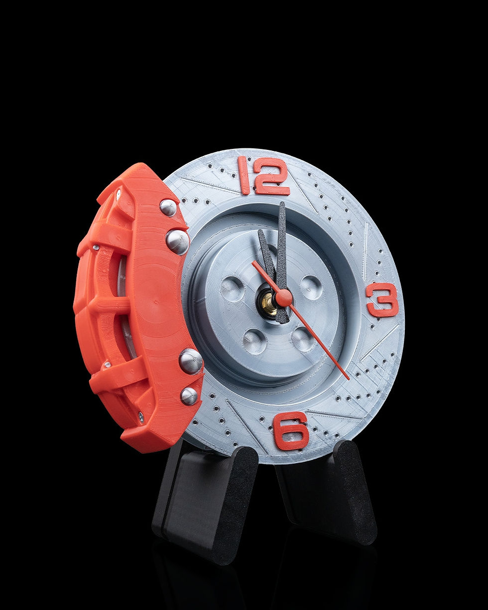 थंबनेल: Brake Rotor & Caliper Wall Clock – 3D Printed Garage Decor