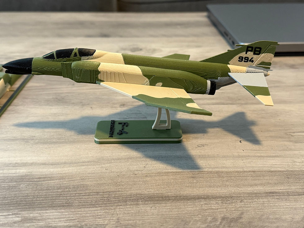 Thumbnail: F-4 Phantom II Model Kit – Jungle Camo 3D Printed Jet – DIY Flat-Pack Airplane