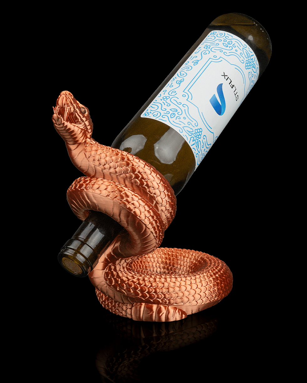 Миниатюра: Slithering Snake Inverted Wine Bottle Holder Balance Display