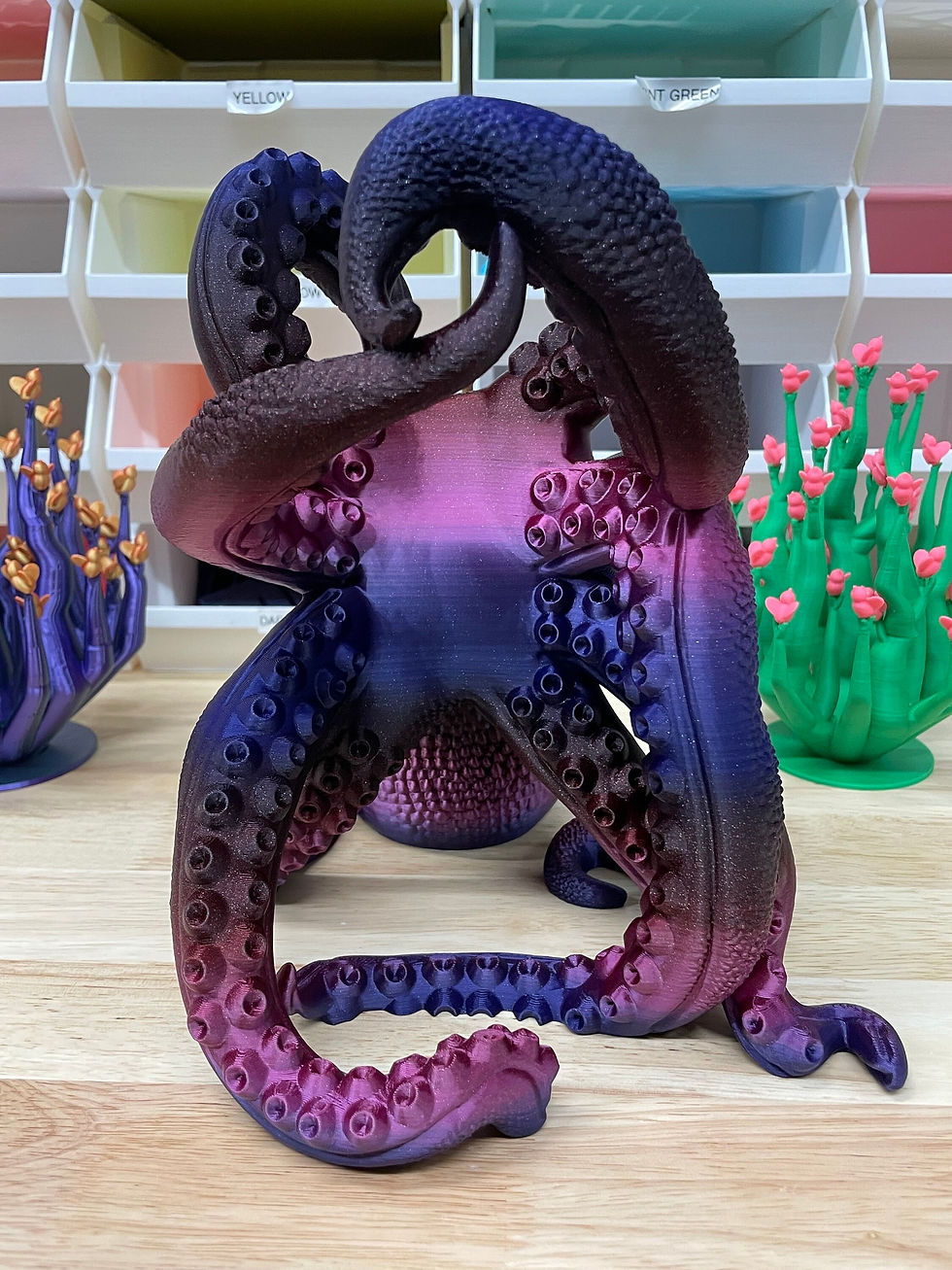 Miniatura: Octopus Wine Bottle Holder - Tentacle Statue Model Alcohol Holder for Home Bar D
