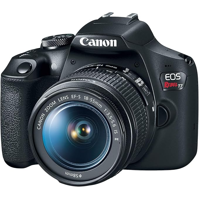 Canon EOS Rebel T7 DSLR Camera with 18-55mm Lens (Black) (Refurbished)