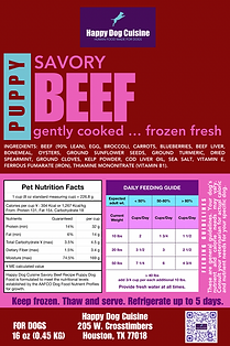 Puppy Savory Beef Recipe