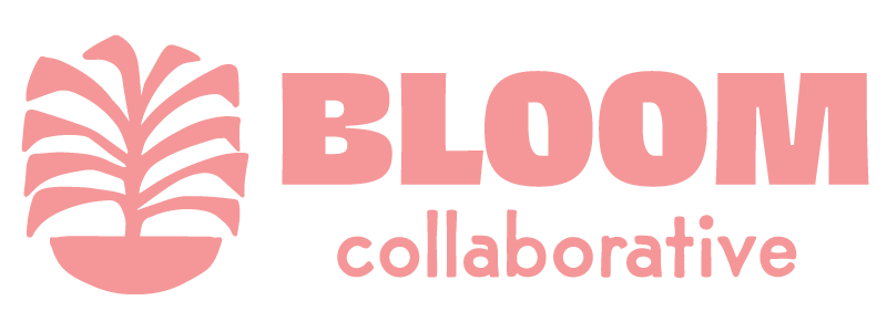 Bloom Collaborative palm logomark in pink