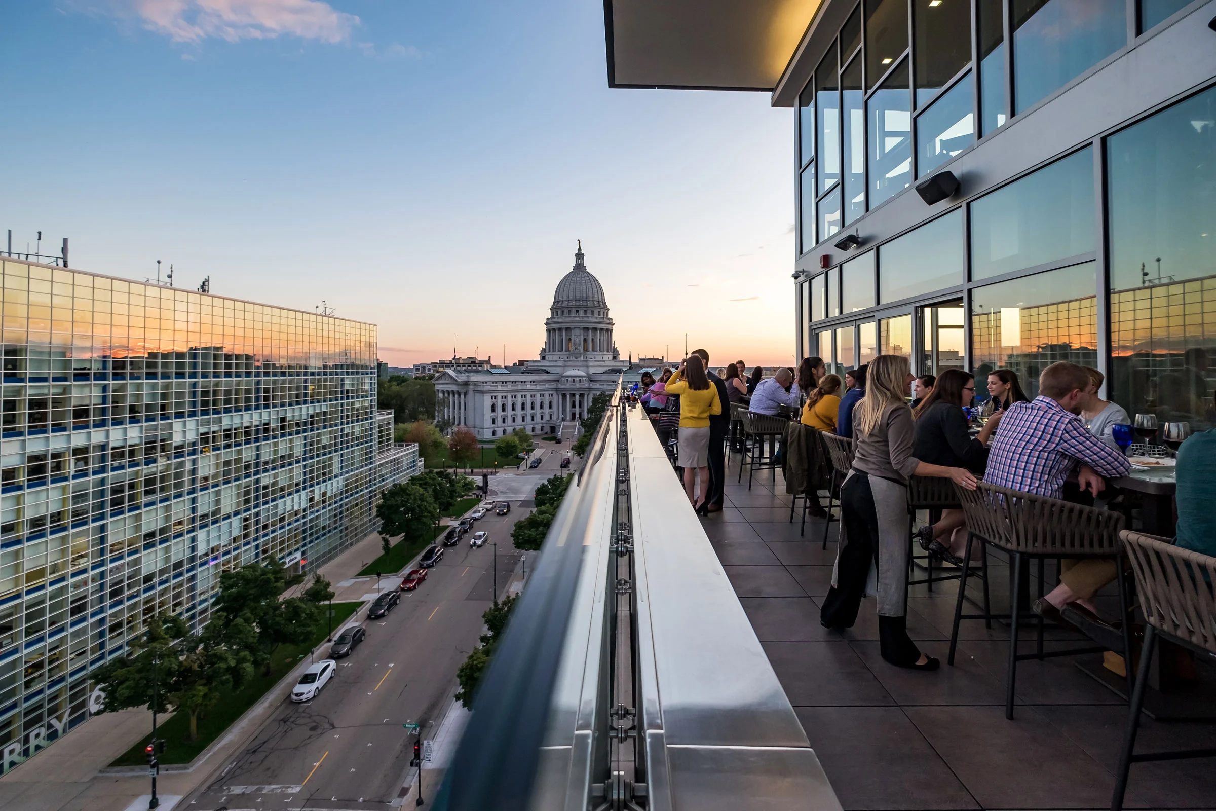 Capitol View from the terrace at Eno Vino