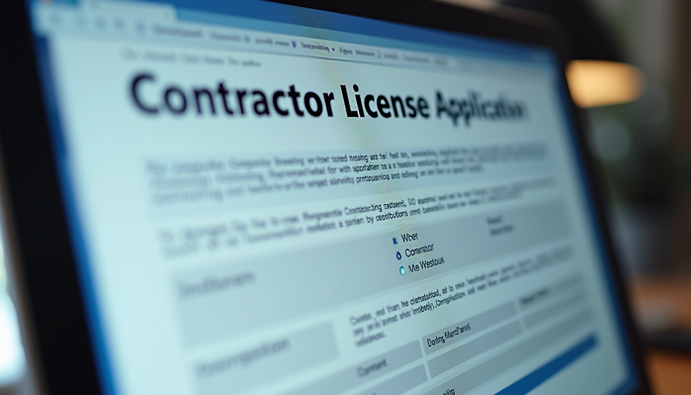 Contractor Applying for a State License