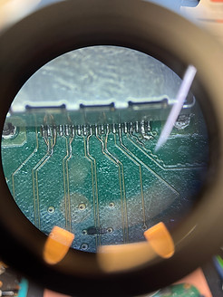 HDMI ripped pads port repair with copper jumper wires