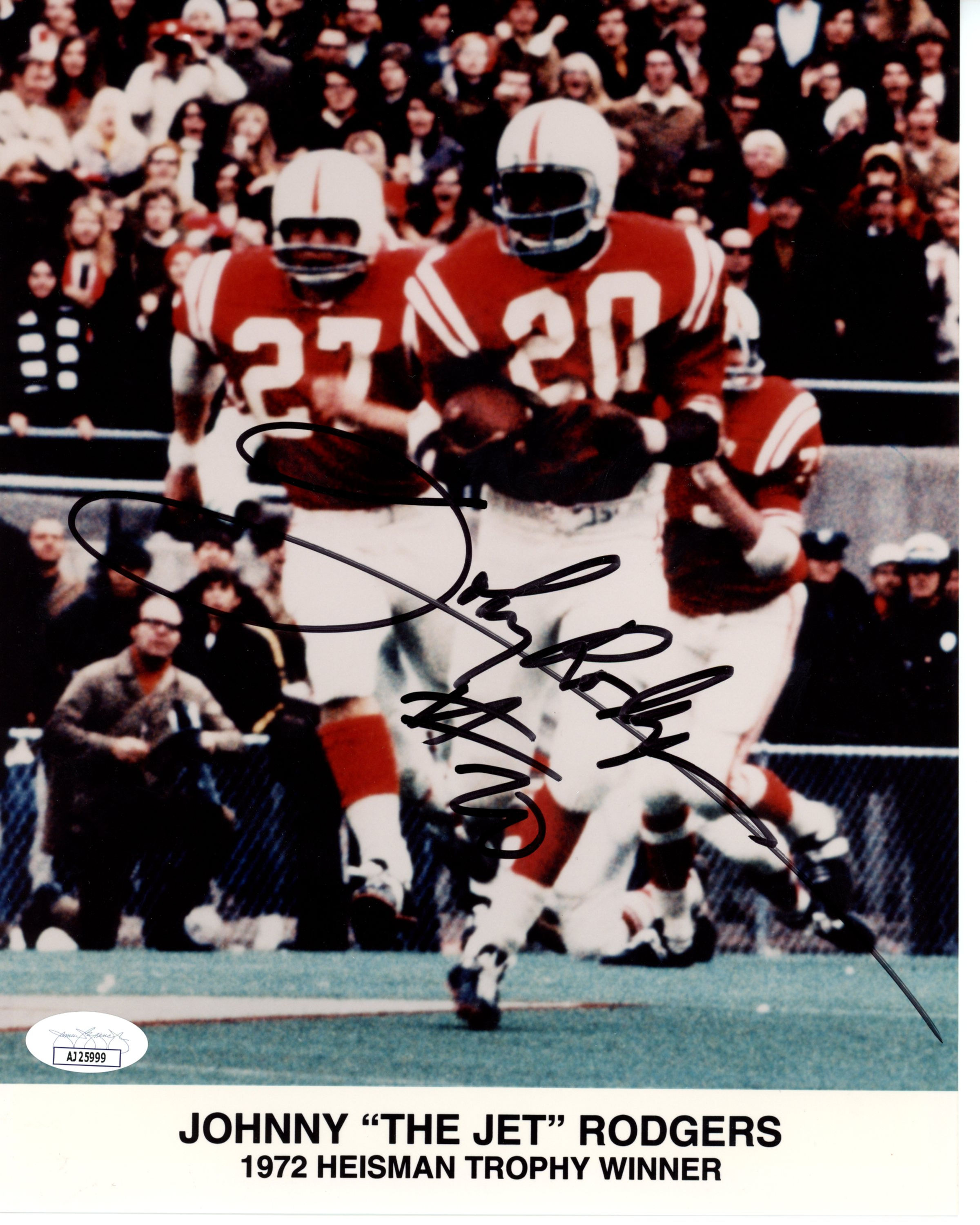 Johnny Rodgers Autographed 8x10 JSA Authenticated