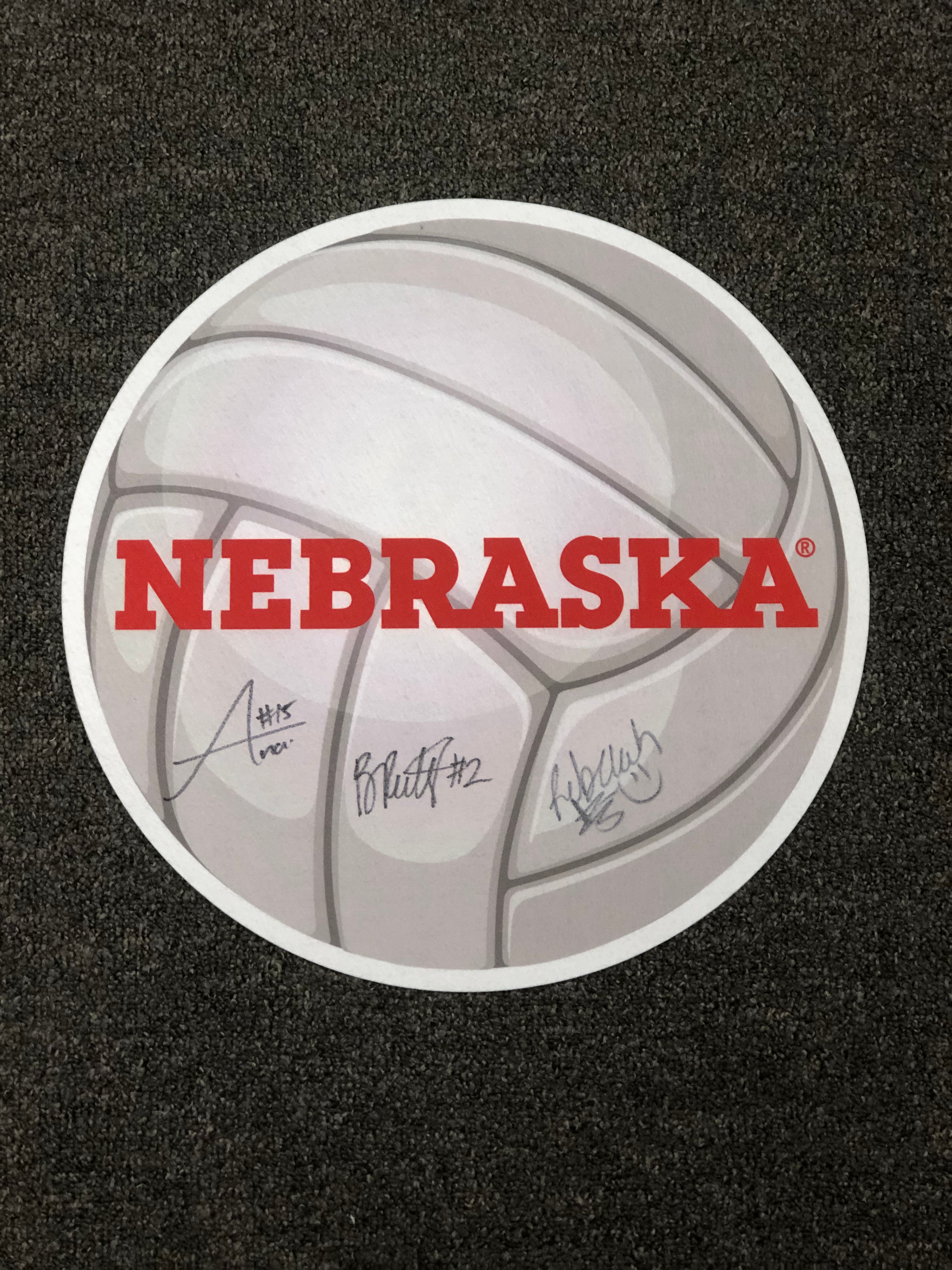 Bergen Reilly/Andi Jackson/Rebekah Allick Autographed NE Volleyball Felt Decor
