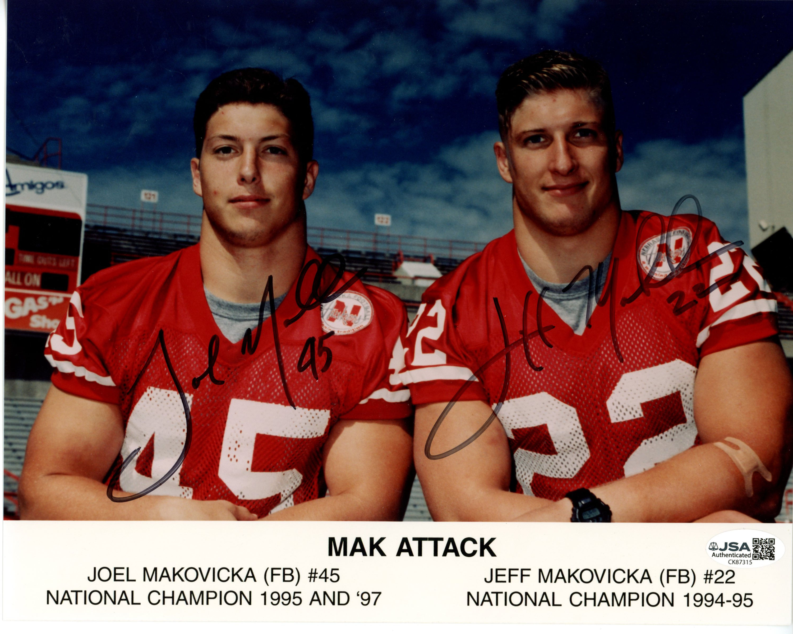 Joel Makovicka/Jeff Makovicka Dual Autographed 8x10 w/JSA Authentication