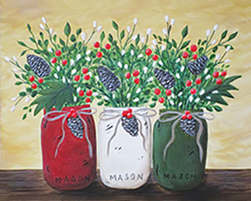 Christmas Mason jars