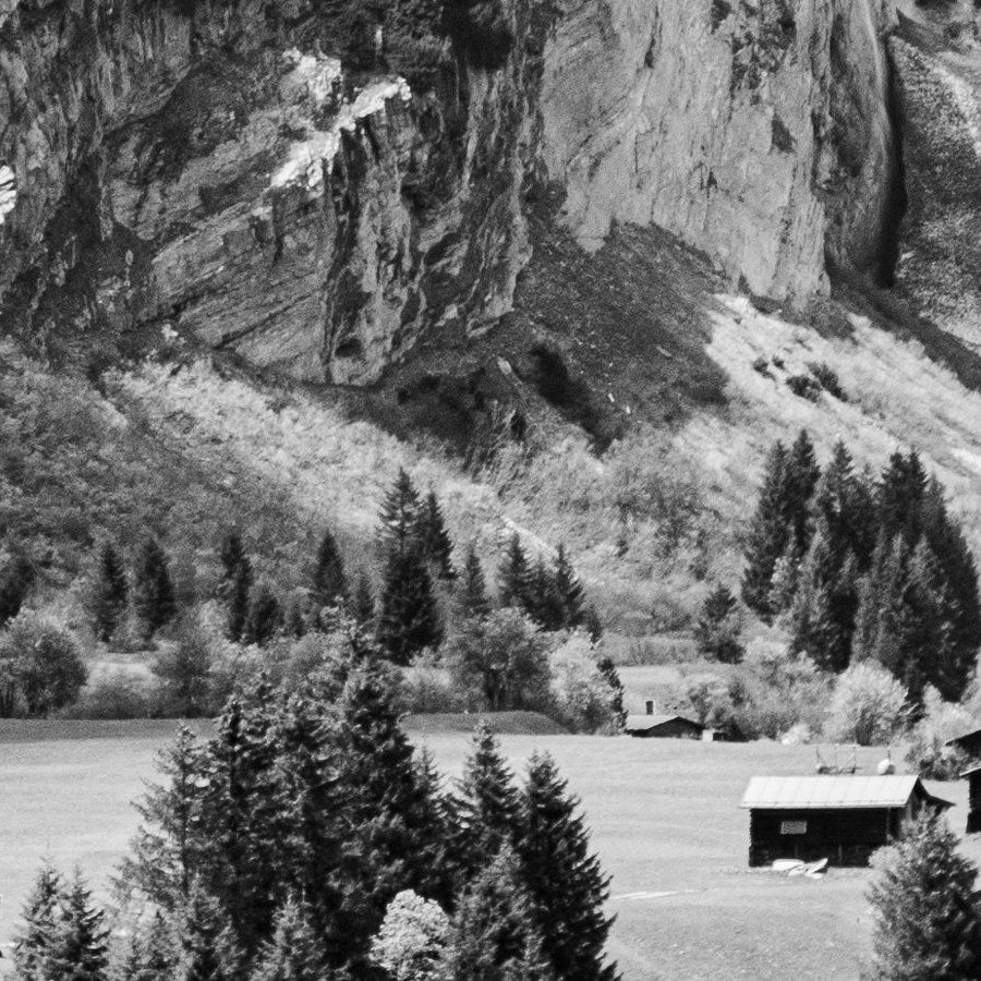 Black-and-white motif from Flims Laax