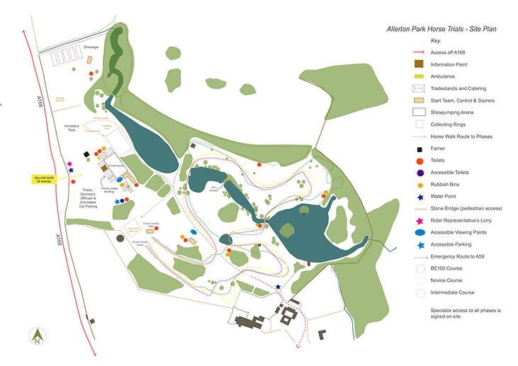 2025 Site map Allerton Parrk Horse Trials