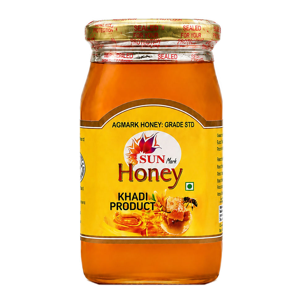 AGMARK certified honey 500 g jar on a white background