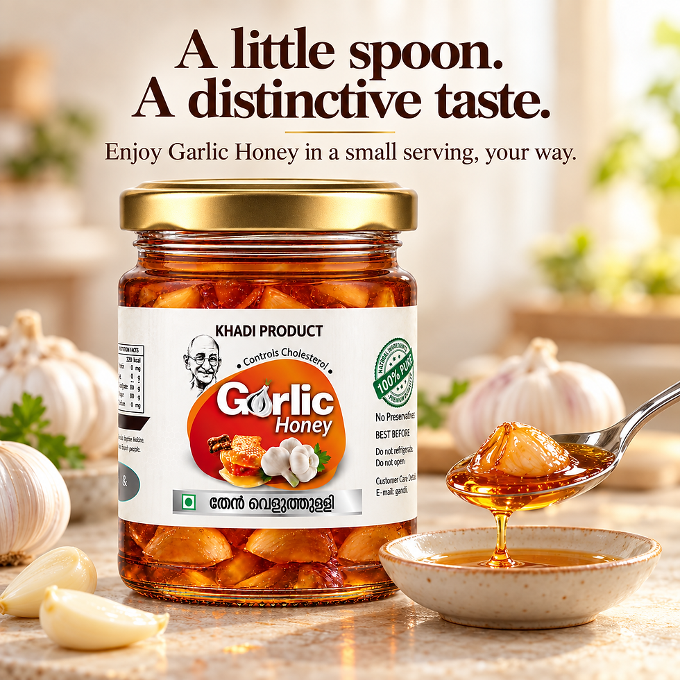 Garlic cloves in honey