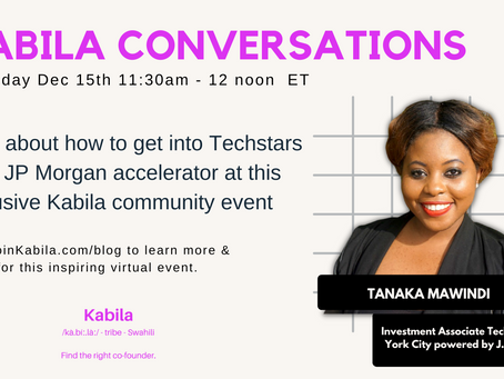 AMA with Techstars NYC powered by JP Morgan Investment Associate Tanaka Mawindi