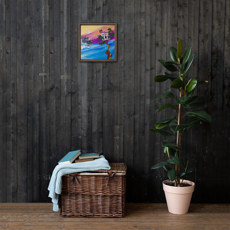 Thumbnail: The Versace Tree - Framed Canvas Print
