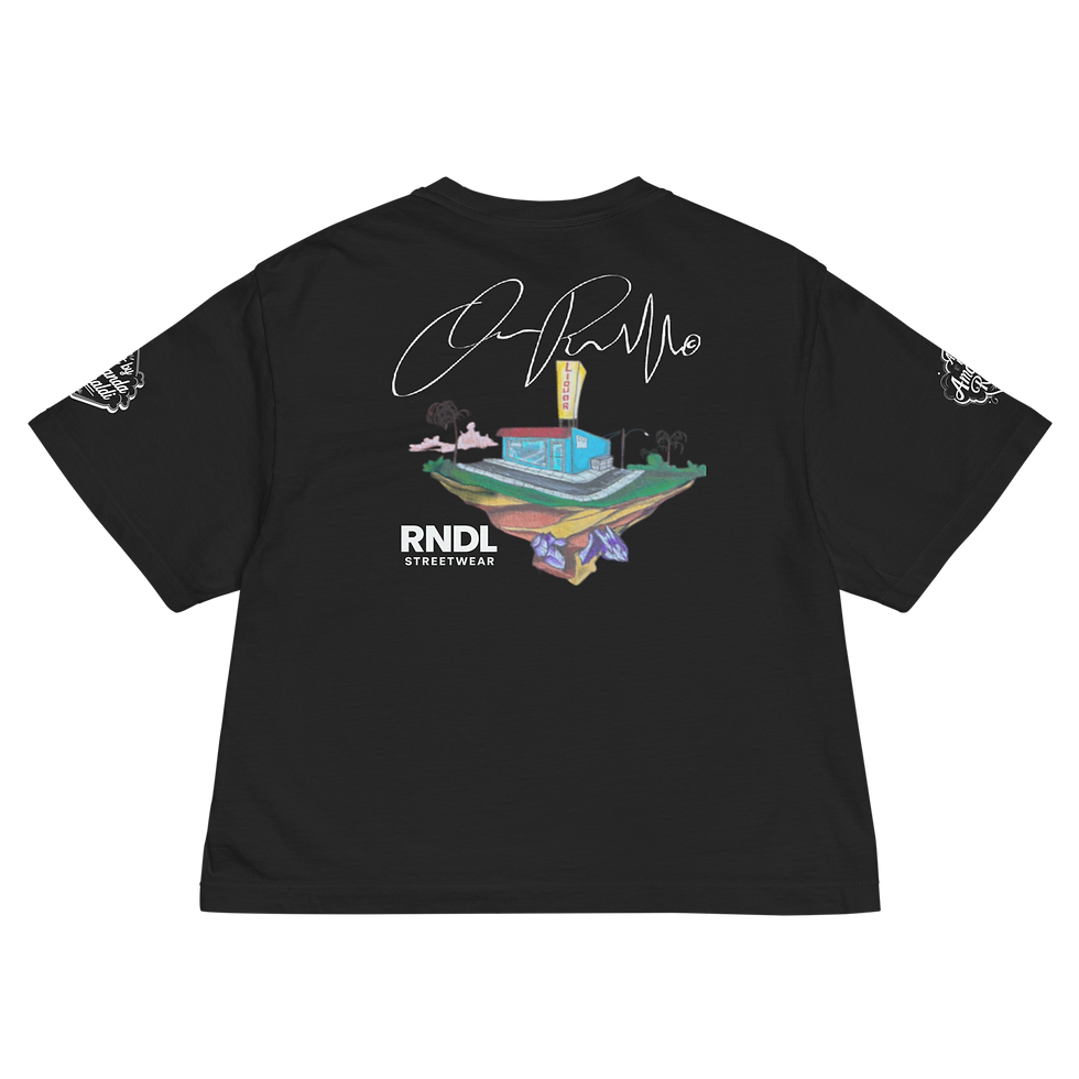 Thumbnail: LIQUOR STORE BLUES DARK CROP ART TEE
