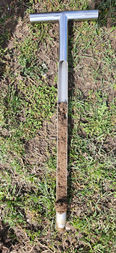 A soil probe is a simple tool that collects a column of soil . The soil core reveals changes in soil colour, soil texture, and soil moisture. All of these qualities tell us about the soil's ability to support plant growth. A soil probe also is used to collect soil samples to take back to the lab for microscopic assessment.