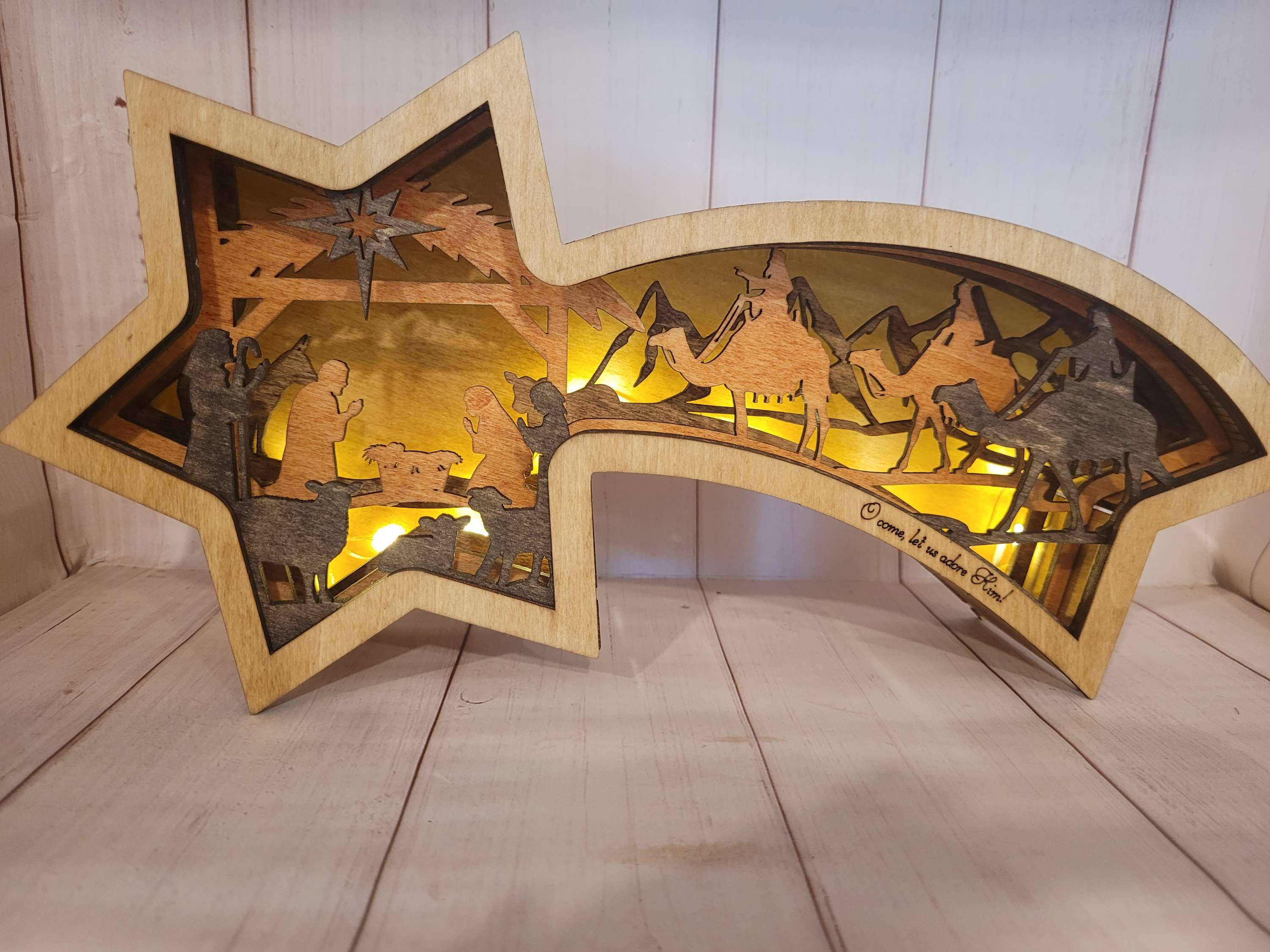 Lighted Nativity Star