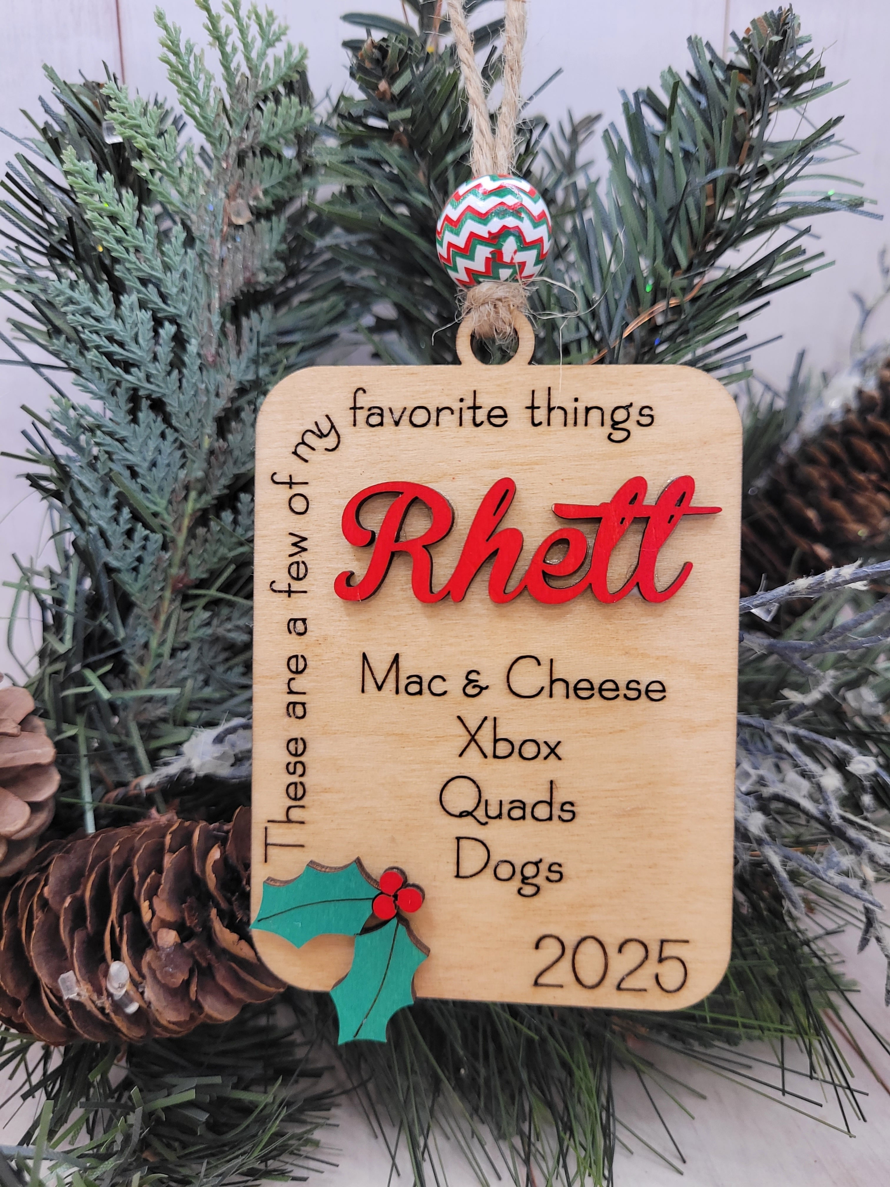 "Favorite things" Ornament