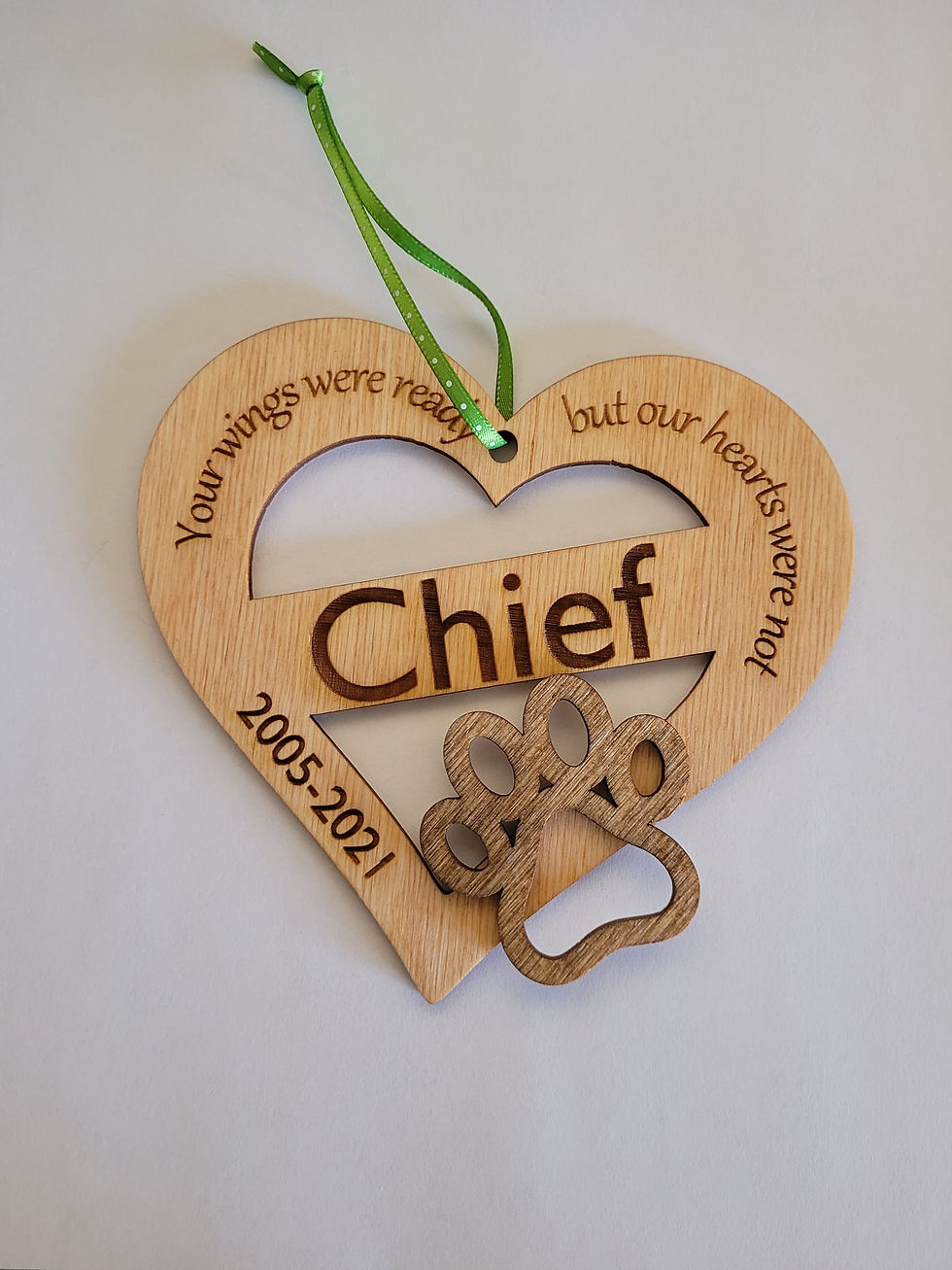Pet Memorial Heart Ornament
