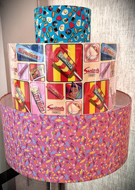 Lampshades in Drum Shape suitable for lamp base or ceiling sweet design fabric