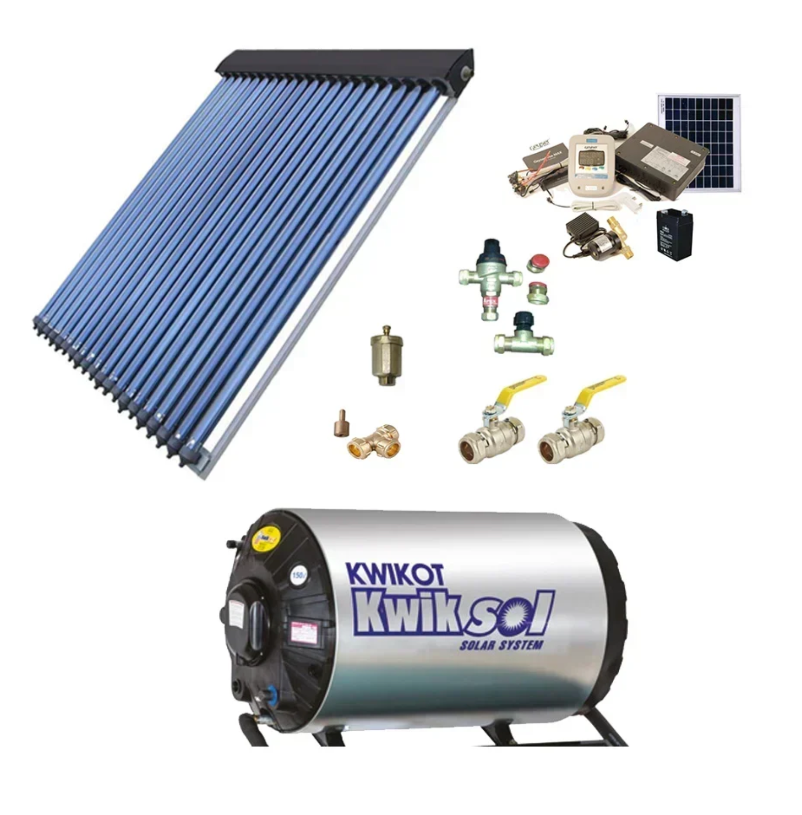200L Complete Direct Pumped Split System Solar Water Heating Kit