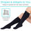 Thumbnail: Zippered Knee High Compression Stockings 20-30mmHg