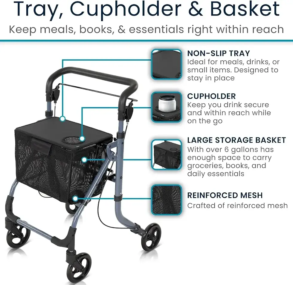 Miniatura: Rollator With Cupholder Tray
