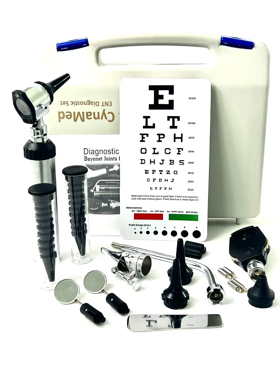 Miniatura: EW Professional Physician OPHTHALMOSCOPE OTOSCOPE DIAGNOSTIC SET + 4 FREE BULBS