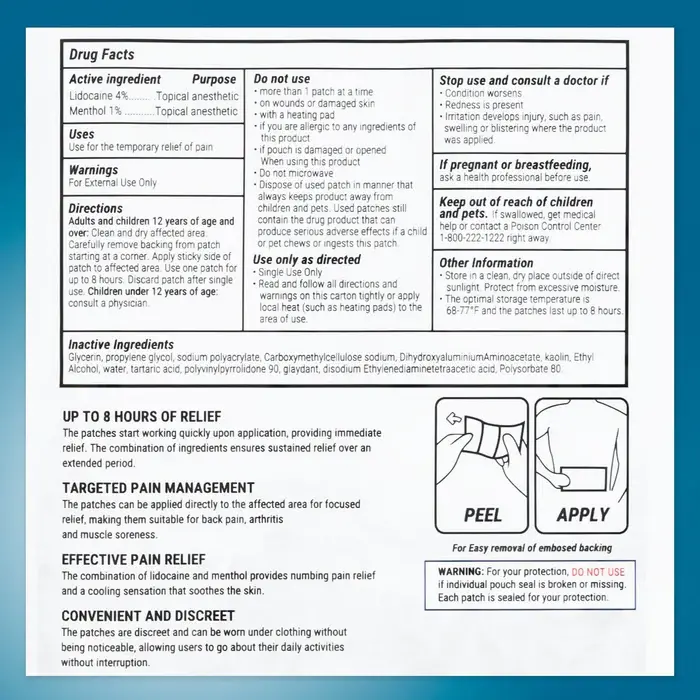 Miniatura: Dr. Pat's Lidocaine Patches 4%