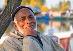 Portrait of a boatman, Srinagar