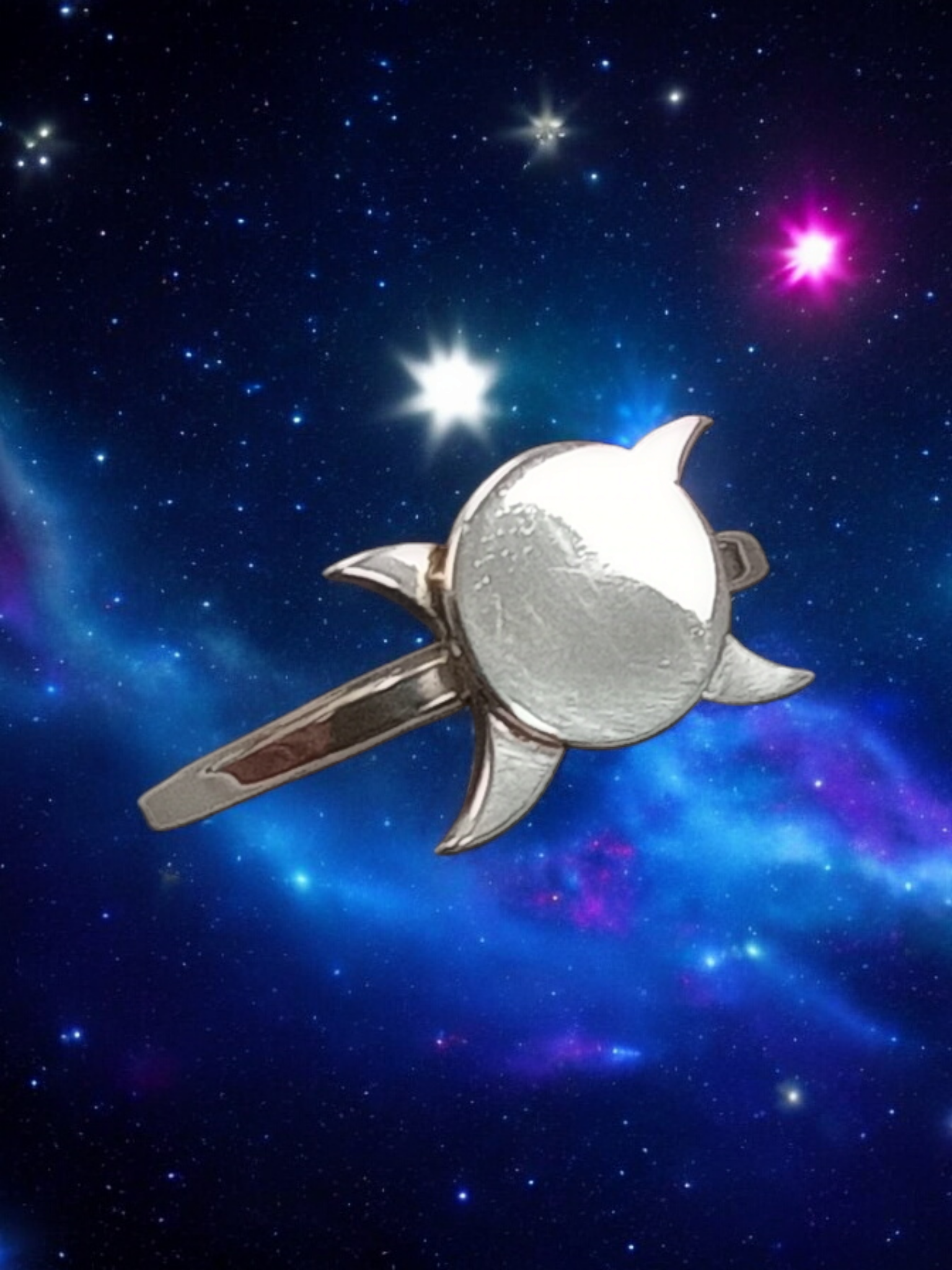 Moon Phases, Sterling Silver 925 Ring