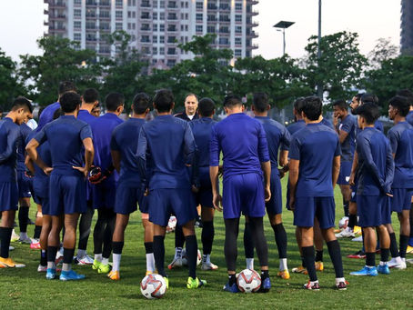 Indian National team to leave for Qatar ahead of the World Cup qualifier.