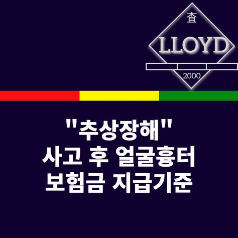 추상장해 보험금, 사고로 인한 얼굴흉터. 후유장해진단서 발급 기준은?