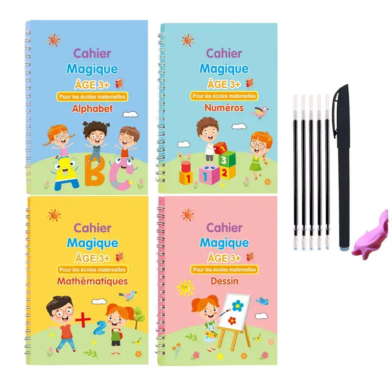 Küçük resim: 4Pcs Handwriting Workbooks Practice Copybook